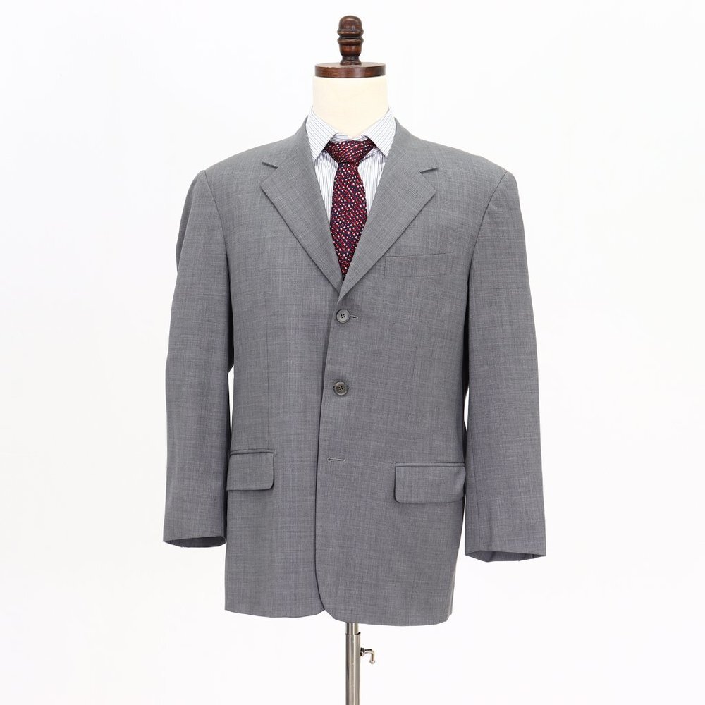 Pal Zileri 42R Gray Solid 3-Button Sport Coat Blazer Jacket O696